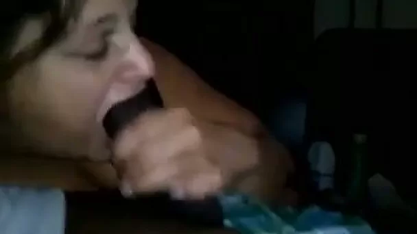 Ugly whore sucking massive black dick deepthroat