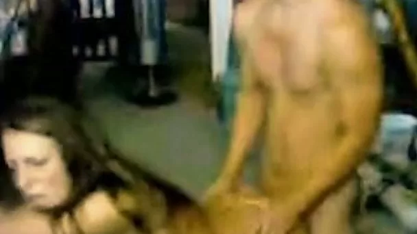 Amateur long haired tanned cam girl was wanking and sucking dick after doggy