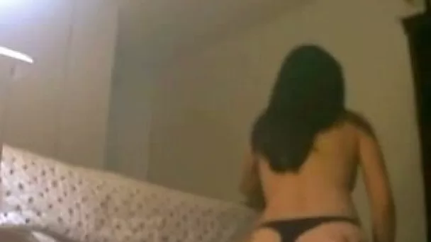 A bit plump big breasted brunette MILFie wife of my buddy jumps on his dick