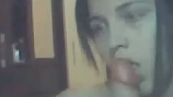 Slender raven haired lady is eager to suck a delicious dick of my friend