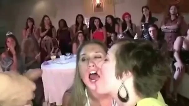 Bachelorette party got out of control and we suck stripper's cock