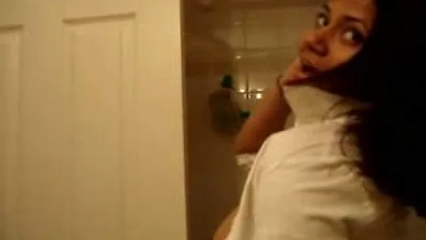 Half Asian and ebony chubby babe teases with her thick ass on webcam