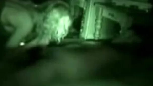 Night vision cam video of me fucking my babe missionary style