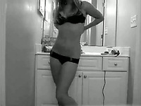 Strip dance on webcam by my zealous shapely girlfriend