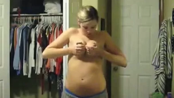 Chubby college girl gives me a hot erotic dance topless