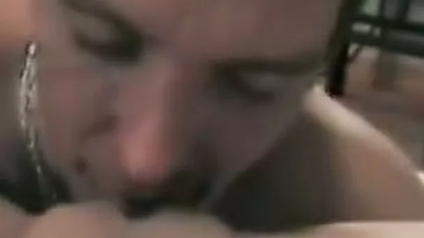 Busty wife masturbates with water jet before I eat her clean pussy