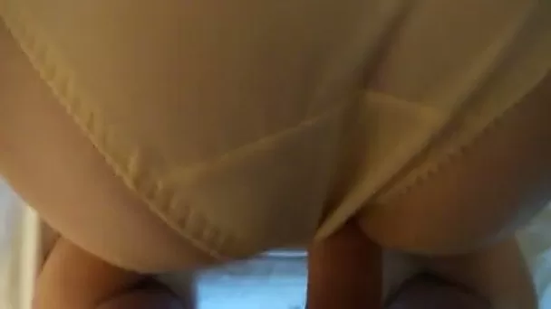 My buddy's kinky wife flashed her bum in panties and got fingered a bit