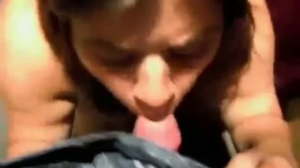 Cute chubby teen sucking big dick deepthroat in a toilet