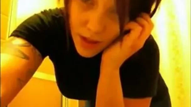 Mouth watering girl showing juicy jugs and big butt on webcam