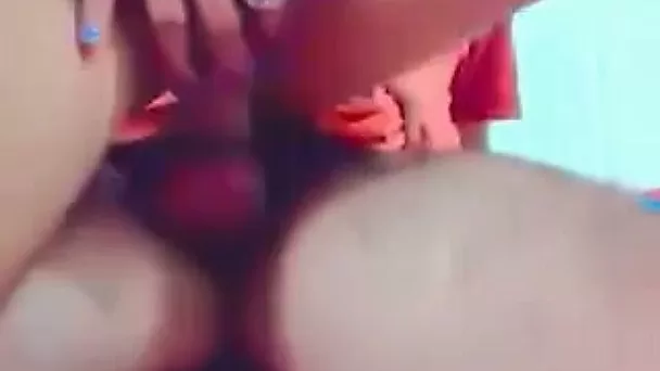 Black haired woman riding my pecker in reverse cowgirl position