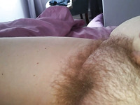 My hubby loves to play with my hairy meaty pussy and his uncut cock
