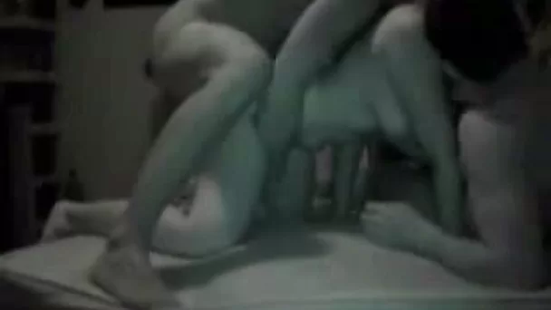Fucking my friend in hardcore double penetration action