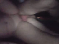 Busty chubby bitch was poked in spoon position late at night