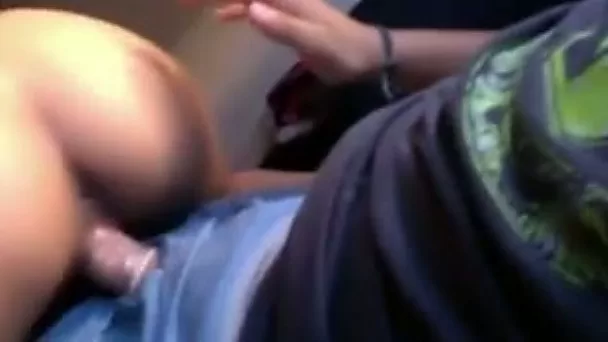 Awesome booty of my buddy's babe jumps on his strong dick