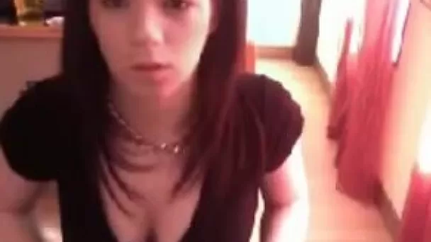 Sizzling hot amateur French babe flashes her perfect big breasts