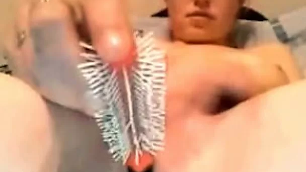 Seductive amateur big breasted girl was playing with her sex toy