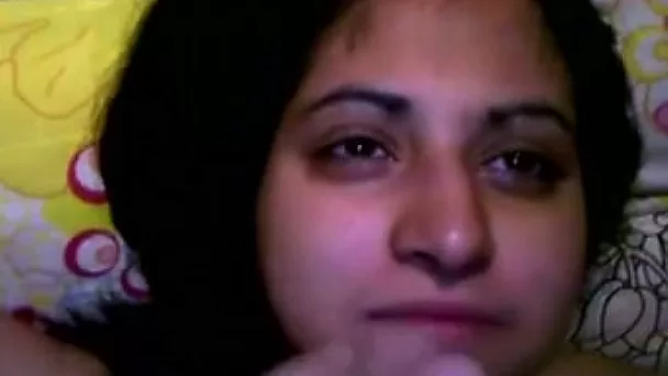 Cute amateur Arab girl gets a cumshot and swallows it on cam