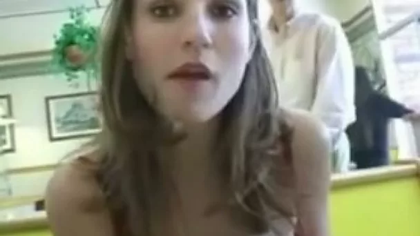 I talk with beautiful chick and watch her boobs in deep neckline