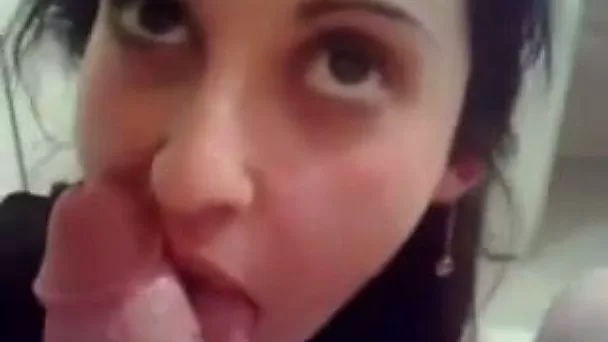 Charming doll sucking hard pecker balls deep in POV clip