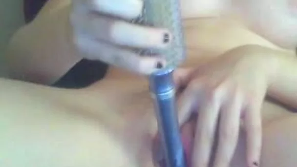 Zealous amateur buxom too pale cam bitch was playing with toy