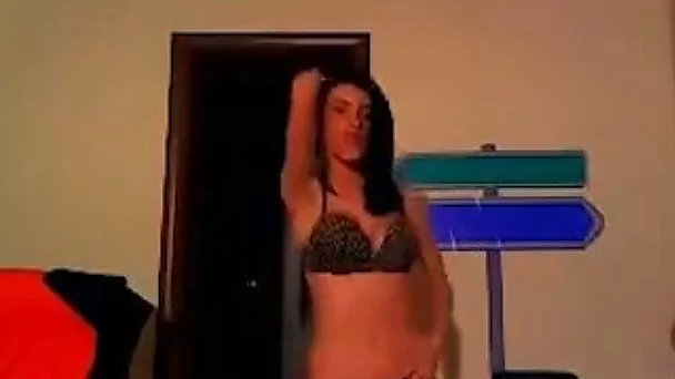 Slender big breasted appetizing brunette webcam nympho looked great in stuff
