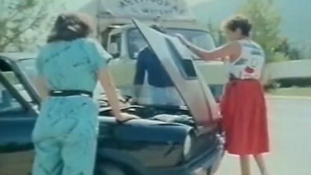 White European milf having sex with a truck driver