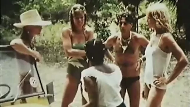 Horny black milf woman giving head to a white dude