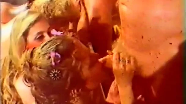 Nasty classic orgy with hairy strumpets and mature men