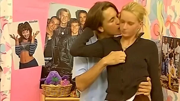 Handsome friend gets in her bedroom and tries to seduce