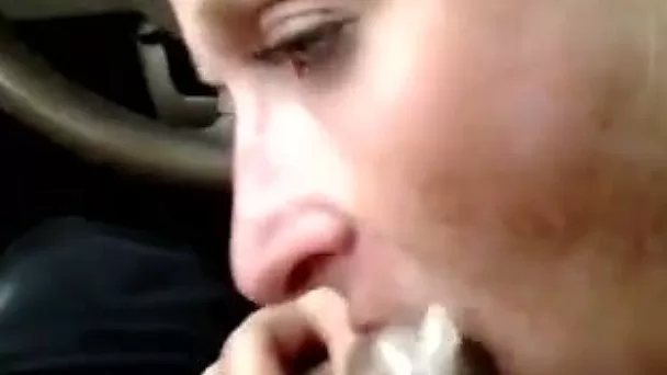 Blond haired hooker provided my friend with a great BJ in the car