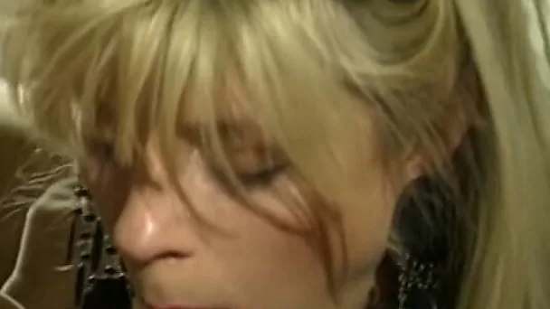 Insatiable classic blondie stuffs cock in her mouth