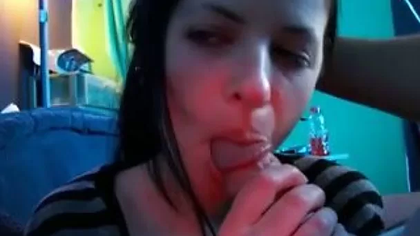 Awesome raven haired girlfriend of my buddy sucked his strong cock