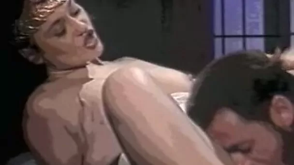 Adorable and majestic brunette queen receives cunnilingus