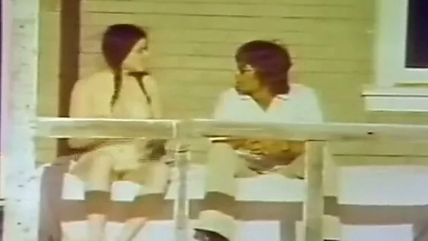 Real naughty farm girl on the porch sucking dick of her young man