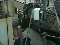 Security cam caught my colleague fucking an amateur girl