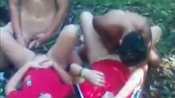 Orgy in the woods of some amateur exotic couples is must watch