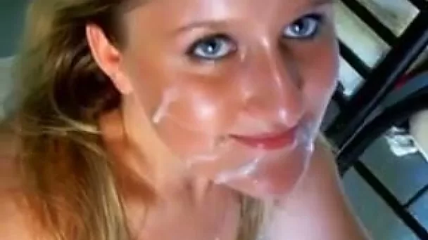MILFie blondie with perfect big boobies gave a terrific blowjob