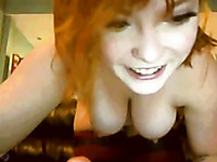 Smoking hot redhead hottie posing teasingly in amateur video