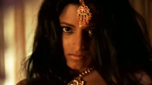 Magnificent and fresh Indian hot model in red dress