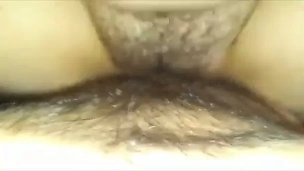 Buddy's hairy cock penetrates lusty hungry pussy of his naughty wife