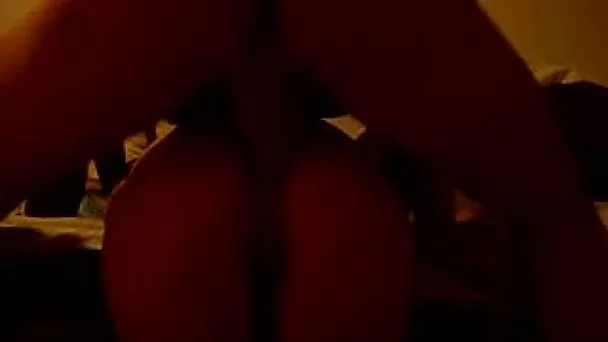 Hunky dude pounding my vagina balls deep in a doggy position