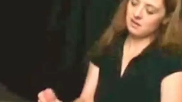 Long haired bae stroking my cock in amateur session
