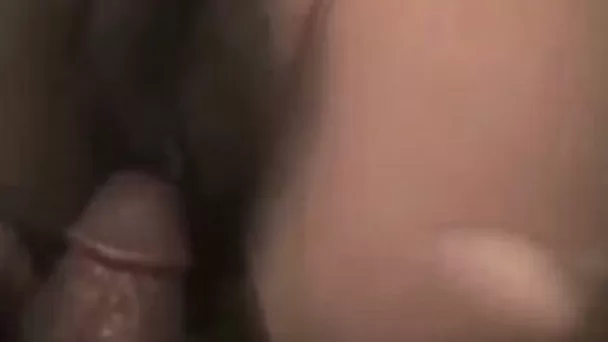 Petite Asian brunette teen whore gives blowjob to a guy