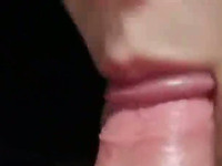 Closeup homemade video of my sexy babe giving me blowjob till I cum