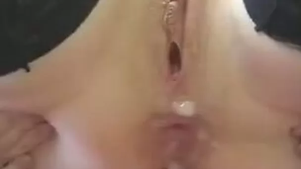 Cumming right inside my petite babe's gaping asshole - anal creampie