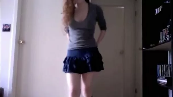 Cute brunette girl was dancing for me while showing off her nice small tits