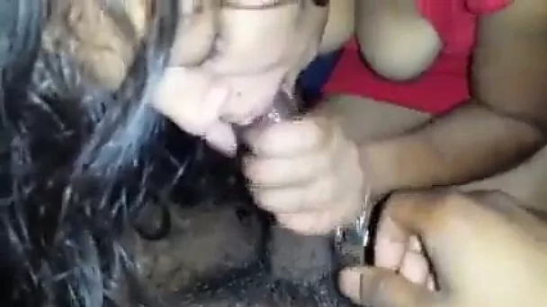 Busty light skin babe sucking my big dick balls deep