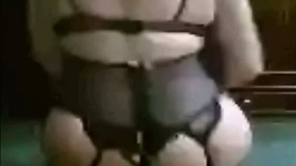 Gorgeous BBW woman posing seductively in hell arousing homemade video