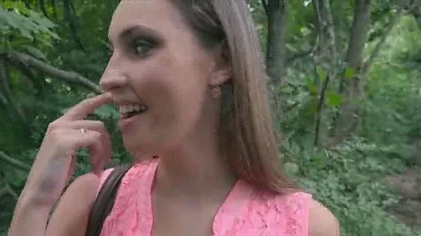 Public sex with broke brunette babe