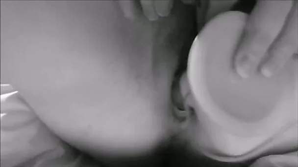 A dildo and a real cock were pushed into a hungry wet juicy pussy